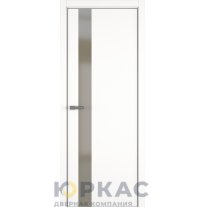 Дверь межкомнатная H3 ДО ART Lite бронза матовое Белая эмаль ALU Серая