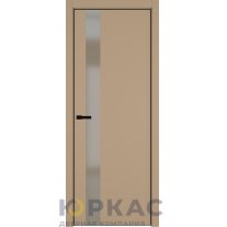 Дверь межкомнатная H3 ДО ART Lite бронза матовое Бежевая эмаль ALU Черная