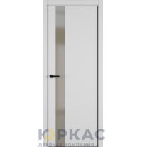 Дверь межкомнатная H3 ДО ART Lite бронза матовое Светло-серая эмаль ALU Черная