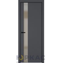 Дверь межкомнатная H3 ДО ART Lite бронза матовое Темно-серая эмаль ALU Черная