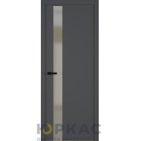 Дверь межкомнатная H3 ДО ART Lite бронза матовое Темно-серая эмаль ALU Золотая