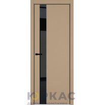 Дверь межкомнатная H3 ДО ART Lite черный лак Бежевая эмаль ALU Черная