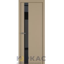 Дверь межкомнатная H3 ДО ART Lite черный лак Бежевая эмаль ALU Золотая