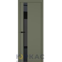 Дверь межкомнатная H3 ДО ART Lite черный лак Оливковая эмаль ALU Золотая