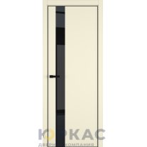 Дверь межкомнатная H3 ДО ART Lite черный лак Жемчужно-перламутровая эмаль ALU Черная