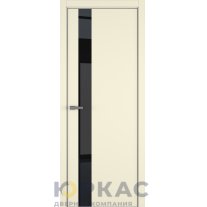 Дверь межкомнатная H3 ДО ART Lite черный лак Жемчужно-перламутровая эмаль ALU Серая