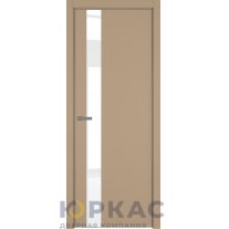 Дверь межкомнатная H3 ДО ART Lite Lacobel White Pure Бежевая эмаль ALU Серая