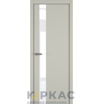 Дверь межкомнатная H3 ДО ART Lite Lacobel White Pure Серый шелк эмаль ALU Серая