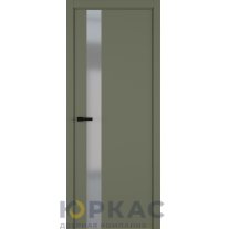 Дверь межкомнатная H3 ДО ART Lite серый матовый Оливковая эмаль ALU Золотая