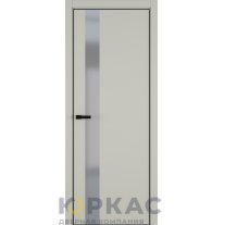 Дверь межкомнатная H3 ДО ART Lite серый матовый Серый шелк эмаль ALU Черная