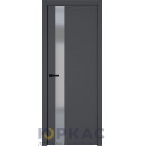 Дверь межкомнатная H3 ДО ART Lite серый матовый Темно-серая эмаль ALU Черная