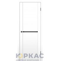 Дверь межкомнатная MX 2 ДО Contur белый полипропилен черный лак
