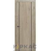 Дверь межкомнатная MX 3 ДГ Contur дуб вайт молдинг черный