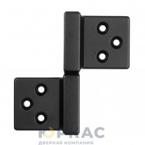 Петля накладная 143Q ALDEGHI LUIGI с квадратной осью Черный матовый