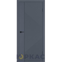 Дверь межкомнатная Linea ART1 ДГ Графит эмаль Молдинг черный
