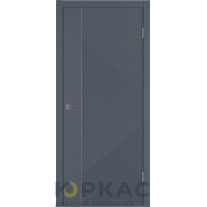 Дверь межкомнатная Linea ART1 ДГ Графит эмаль Молдинг серебро