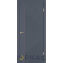Дверь межкомнатная Linea ART1 ДГ Графит эмаль Молдинг золото