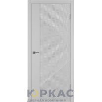 Дверь межкомнатная Linea ART1 ДГ Серебро эмаль Молдинг серебро