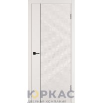 Дверь межкомнатная Linea ART1 ДГ Слоновая кость эмаль Молдинг черный