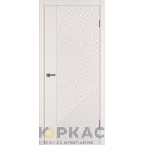 Дверь межкомнатная Linea ART1 ДГ Слоновая кость эмаль Молдинг серебро