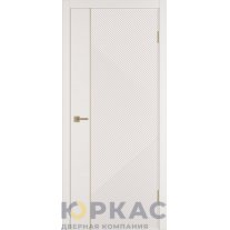 Дверь межкомнатная Linea ART1 ДГ Слоновая кость эмаль Молдинг золото