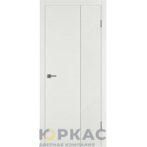 Дверь межкомнатная Linea ART2 ДГ Мокко эмаль Молдинг серебро