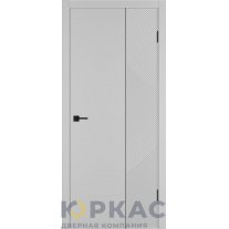 Дверь межкомнатная Linea ART2 ДГ Серебро эмаль Молдинг черный