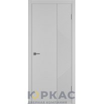 Дверь межкомнатная Linea ART2 ДГ Серебро эмаль Молдинг серебро