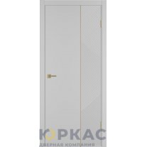 Дверь межкомнатная Linea ART2 ДГ Серебро эмаль Молдинг золото