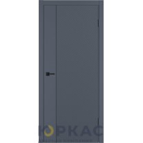 Дверь межкомнатная Linea DR1 ДГ Графит эмаль Молдинг черный