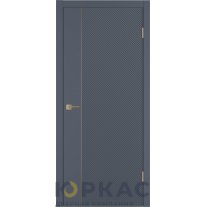 Дверь межкомнатная Linea DR1 ДГ Графит эмаль Молдинг золото