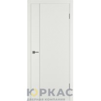 Дверь межкомнатная Linea DR1 ДГ Мокко эмаль Молдинг серебро