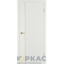 Дверь межкомнатная Linea DR1 ДГ Мокко эмаль Молдинг золото