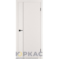 Дверь межкомнатная Linea DR1 ДГ Слоновая кость эмаль Молдинг черный