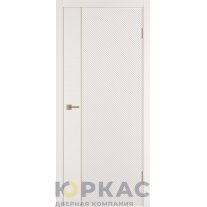 Дверь межкомнатная Linea DR1 ДГ Слоновая кость эмаль Молдинг золото