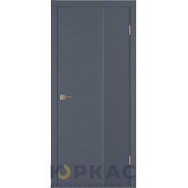 Дверь межкомнатная Linea DR2 ДГ Графит эмаль Молдинг золото