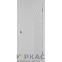 Дверь межкомнатная Linea DR2 ДГ Серебро эмаль Молдинг серебро