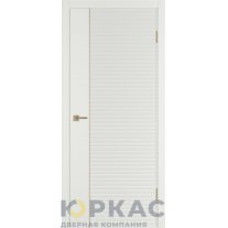Дверь межкомнатная Linea HR1 ДГ Магнолия эмаль Молдинг золото