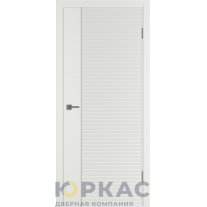 Дверь межкомнатная Linea HR1 ДГ Мокко эмаль Молдинг серебро