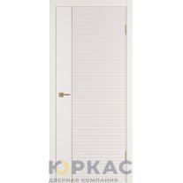 Дверь межкомнатная Linea HR1 ДГ Слоновая кость эмаль Молдинг золото