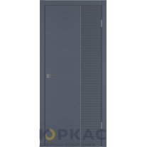 Дверь межкомнатная Linea HR2 ДГ Графит эмаль Молдинг серебро