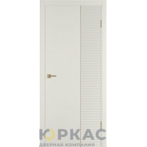 Дверь межкомнатная Linea HR2 ДГ Магнолия эмаль Молдинг золото