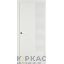 Дверь межкомнатная Linea HR2 ДГ Мокко эмаль Молдинг серебро