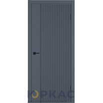 Дверь межкомнатная Linea VR1 ДГ Графит эмаль Молдинг черный