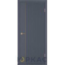 Дверь межкомнатная Linea VR1 ДГ Графит эмаль Молдинг золото