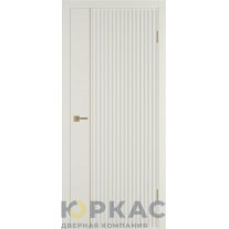 Дверь межкомнатная Linea VR1 ДГ Магнолия эмаль Молдинг золото