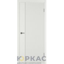 Дверь межкомнатная Linea VR1 ДГ Мокко эмаль Молдинг серебро