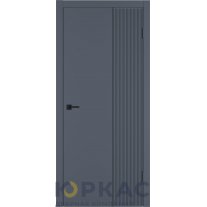 Дверь межкомнатная Linea VR2 ДГ Графит эмаль Молдинг черный