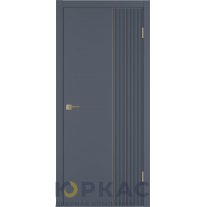 Дверь межкомнатная Linea VR2 ДГ Графит эмаль Молдинг золото
