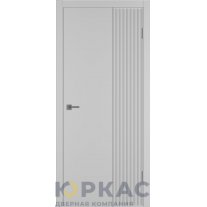 Дверь межкомнатная Linea VR2 ДГ Серебро эмаль Молдинг серебро